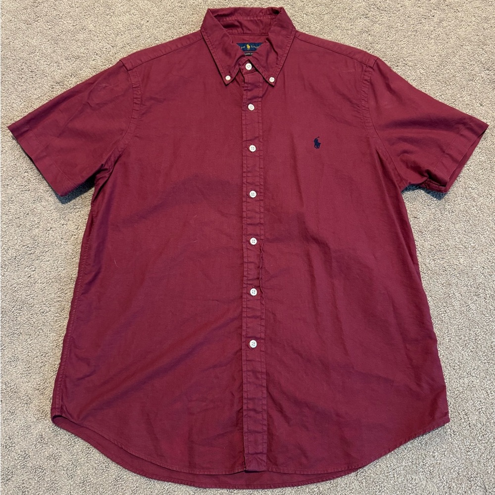 Polo Ralph Lauren Short Sleeve Button Down Shirt Mens Medium Classic Fit
